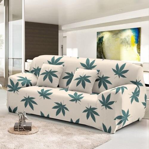 Weed Leaves All-cover Sofa Cover For Living Room Decor 1/2/3/4 Seater Universal Size Elastic Slipcover Corner Couch Covers