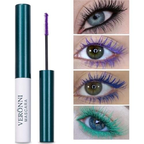 Colorful Mascara Thick Curl Lengthening And Non-blooming Mascara Fine Brush Head Eye Cosmetics TSLM1