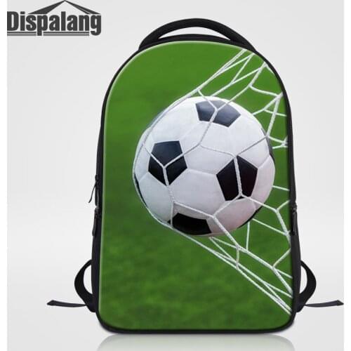 Dispalang Men Laptop Backpack For Traveling Football Print School Backpack For Teenage Boys College Custom Schoolbag Sport Bags