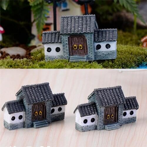 Ancient House Archway Micro Landscape Mini Old City Gate Resin DIY Decor Ornaments Crafts Fairy Garden Bonsai Home Decoration