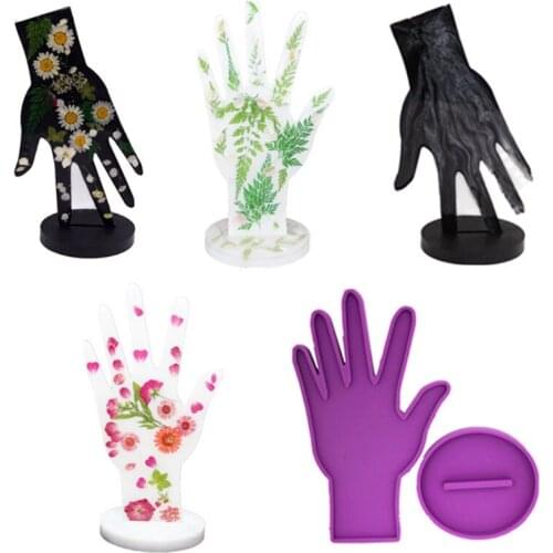 DIY Hand Shape Jewelry Display Mold Earrings Bracelet Storage Rack Silicone Mould Jewelry Stand Mold Handmade Craft Tools Decor