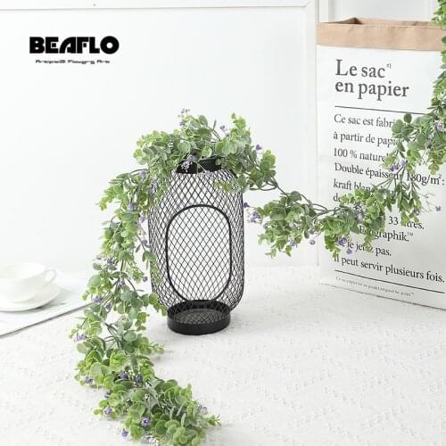 9 Style Artificial Plants Fake Vivid Vine Rattan Leaf Vagina Grass Plants Greenery Grape Leaves For Home Garden Party Decor