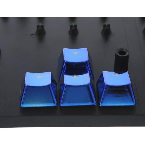 Metal Coating PBT DIY 12 Keycaps for Mechanical Keyboard with keycap puller Z09 Drop ship