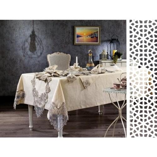 Venus Table Cover Set 26 Piece Cappucino