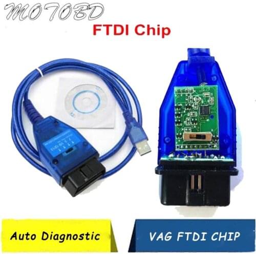 NEW FTDI Chip Auto Car Obd2 Diagnostic Cable for Fat VAG USB VAG KKL VAG USB Interface Car Ecu Scan Tool 4 Way Switch