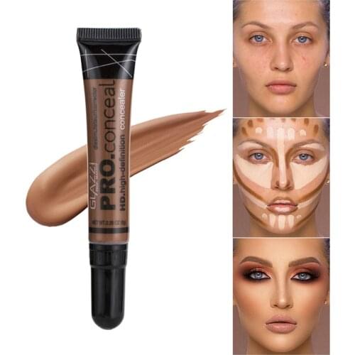 Nude Makeup Facial Foundation Waterproof Cover Blemish Base Fluid Concealer Oil Control Lasting Brighten Skin BB Cream Cosmetics
