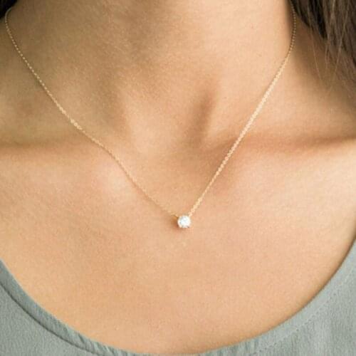 Zircon Necklaces for Women Aesthetic Clothing Accessories Clavicle Chains Necklace Womens Jewelry Accessories Collares Kpop