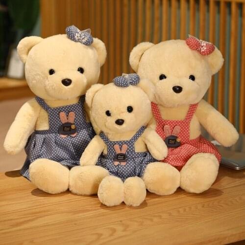 33/50/70cm Cute Teddy Bear Plush Toys Kawaii Stuffed Soft Animal Lovely Bear with Clothes Dolls Children Girls Birthday Gifts
