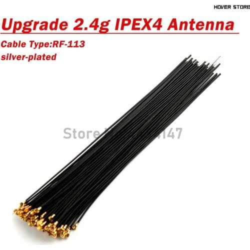 15cm 2.4G Transmit Receiver Antenna Silver Plated Feeder IPEX 4 Port Small Antenna for RC Drone Aircraft Spare Parts
