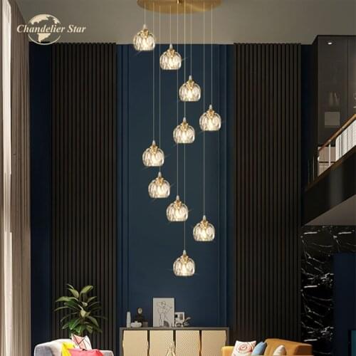 Postmodern Luxury LED Crystal Chandeliers Lighting for Home Loft Hotel Club Art Decoration Light Fixtures chandeliers Lamp