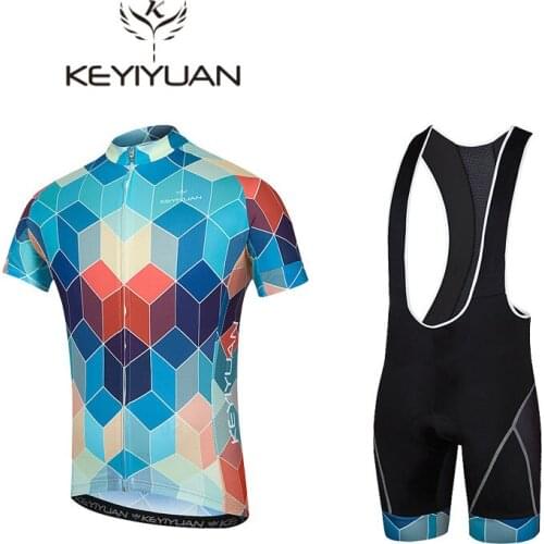 2018 KEYIYUAN Team Breathable Cycling Jerseys Clothing/Quick-Dry Ciclismo Hombre Bike Clothing/Lycra GEL Pad Bike Bib Pant Short