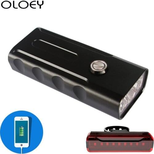 Headlight Waterproof Cycling Safety USB Rechargeable Outdoor Aluminum Alloy Bike Light Bicycle Front 3 LED Accessories Rotation