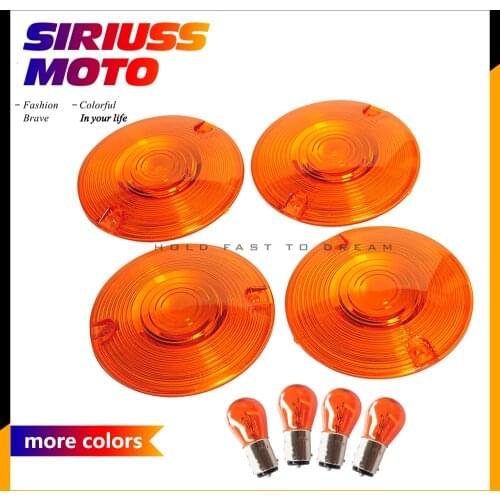 Motorcycle Touring Turn Signal Lens Covers Indicator Light Lenses for Harley Davidson Road King 1986-2007