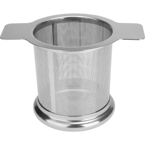 High Quality Tea Mesh Infuser Stainless Steel Metal Cup Strainer Loose Leaf Filter With Lid Drinkware Kitchen Accessories