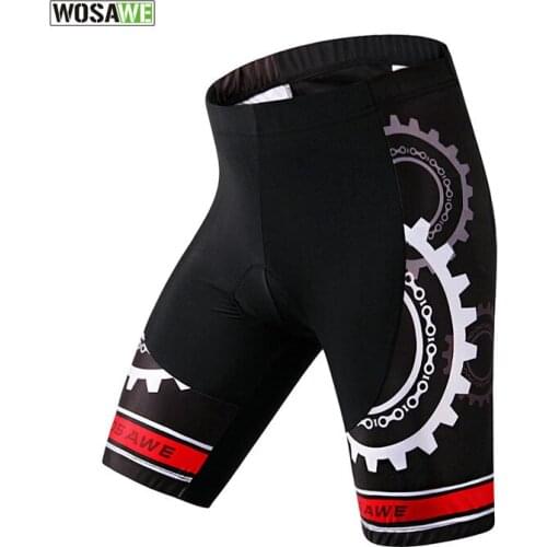 WOSAWE Mens Cycling Shorts Riding Bicycle Bike 4D Padded Gel Shorts Fitness Ciclismo Shorts Mountain Bike Bicycle Cycling Short