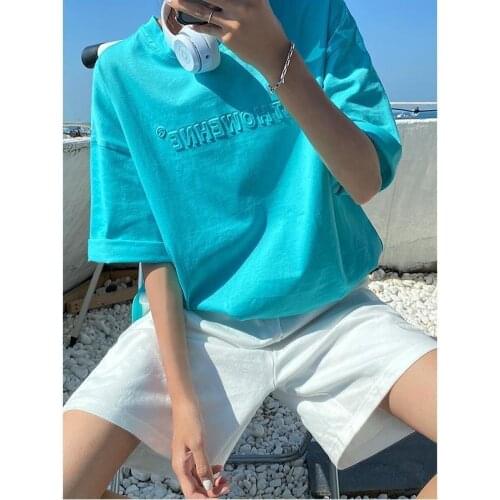 2020 summer new Harajuku style Korean half-sleeved loose ins100% cotton short-sleeved T-shirt women