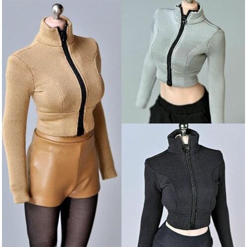 1/6 Female Zipper Elastic Tights Tops Corsetry Clothes Accessories Fit 12'' PH TBL Action Figure Body