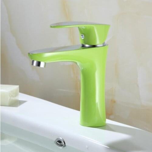 1 Set Fashion Style Multi-color Basin Faucet Cold and hot water taps White Orange Green G2001