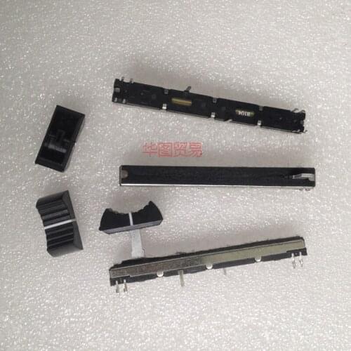 1pcs 75mm Black Slide Potentiometer Fader A20K B100K/ Mixer Stereo Fader A203 B104 / It Can Replace For Panasonic Fader