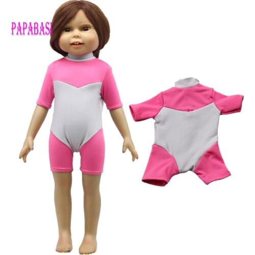 1pcs Clothes For 18" 45cm Girl Doll summer Swimming Suit also fit for 43cm Baby doll Clothes