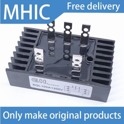 1PCS/LOT brand new three-phase bridge rectifier module SQL100A1200V 60*100 with cooling rectifier SQL100A