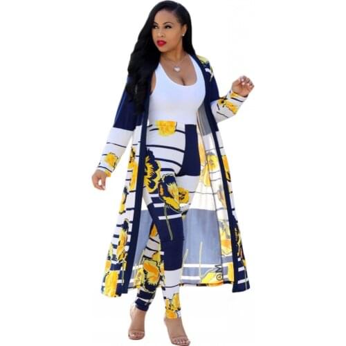 2 Piece New African Print Elastic Bazin Baggy Pants Rock Style Dashiki SLeeve Famous Suit For Women Coat And Leggings 2pcs/se