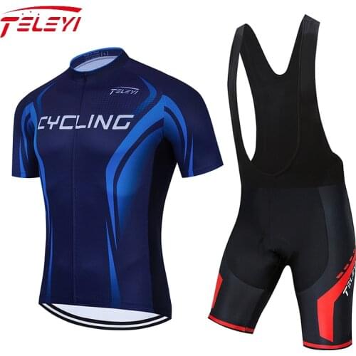 2021 Team TELEYI Cycling Jerseys Bike Wear clothes Quick-Dry bib gel Sets Clothing Ropa Ciclismo uniformes Maillot Sport Wear