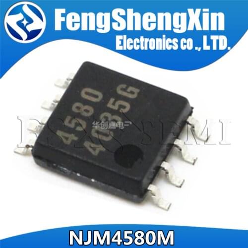 50pcs/lot NJM4580D NJM4580M NJM4580 SOP-8 DUAL OPERATIONAL AMPLIFIER