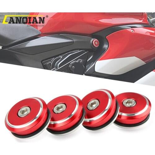 Motorcycle Accessories Aluminum Frame Hole Cover Fairing Guard Plug Cap FOR Ducati 1299 Panigale 2015 2016 2017 1299 Panigale S