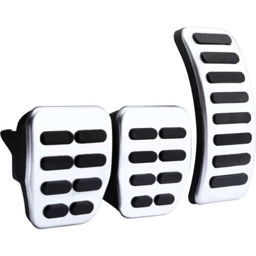 Car Foot Treadle Cover Pad Stainless Steel Auto Non-Slip Pedal Car Pedal Cover Set For Volkswagen POLO Bora Skoda Fabia Golf 4