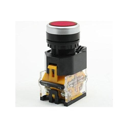 NO NC Momentary Red Push Button Pushbutton Switch 380V 10A DPST