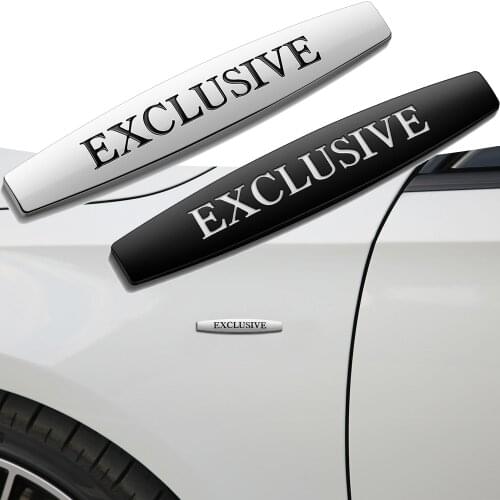 2pcs Car Side Fender EXCLUSIVE Logo Emblem Sticker For Mercedes Benz A B C E S M V G R Class ML350 ML500 E320 E350 Accessories