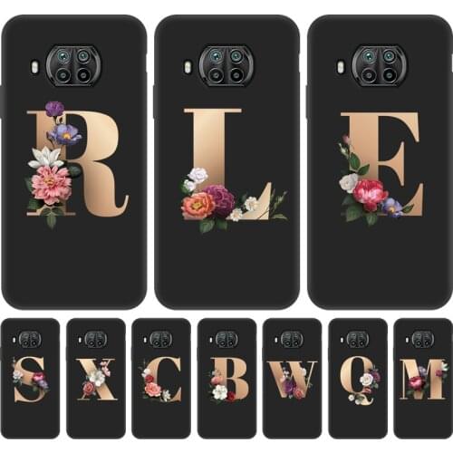 Mi 10T Pro Initial Letter Phone Case For Xiaomi Mi 9 10 Lite 10T Pro 9 SE A3 Soft Silicone Back Cover Mi9 Mi10 Mi 10 T 9 Lite 9T