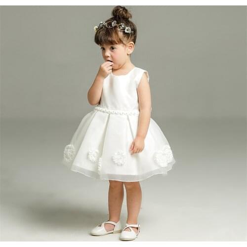 Baby Dress Flower Baby Girl Dress Baptism Christening Gowns 1st Birthday Party Wedding Princess Kids Dresses For Girls