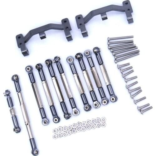 For WPL B1 B-1 B14 B-14 B24 B-24 C14 1/16 RC Car Spare Parts Upgrade Metal Pull Rod Steering Pull Rod Servo Rod Pull Rod Base