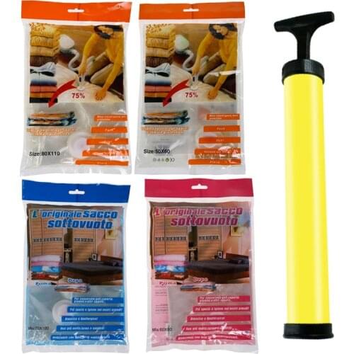 Space Saver Saving Storage Seal Vacuum Bags Compressed Organizer Bag Rack Hanger Storage Organizer