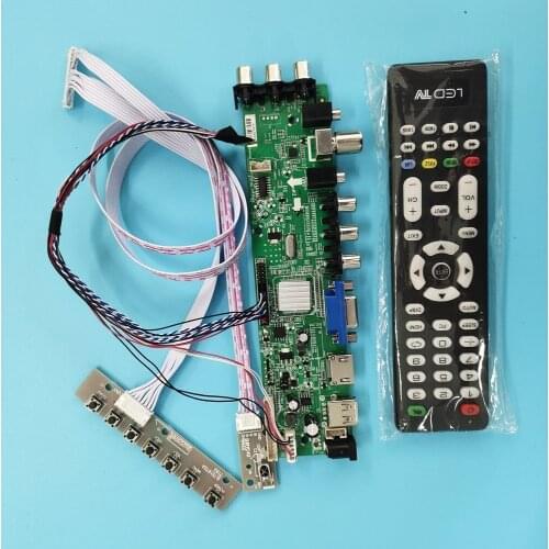 Kit For LP156WF1-TLF1/LP156WF1-TLB2 WLED VGA LED HDMI digital remote DVB-T2 40pin 1920X1080 Signal controller board TV LVDS USB