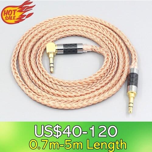 LN007663 16 Core 99% 7N OCC Earphone Cable For Fostex T50RP Mk3 T40RP Mk2 T20RP Mk2 Dekoni Audio Blue Headphone