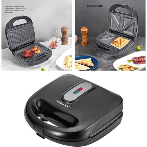 Mini Waffle Maker Machine for Individuals Paninis Sandwiches Hash Easy to Clean Non-Stick Sides Compact Design