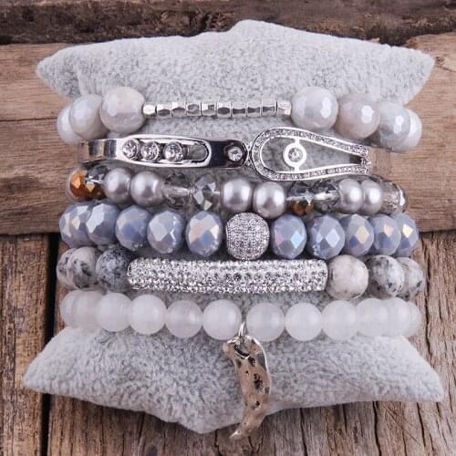 MD Fashion Boho Jewelry Accessory Multi Stack Bracelet & Bangle 6pc Bracelets Sets For Women Gift