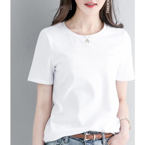 MRMT 2021 Brand Summer New Womens T Shirt Short Sleeved Loose Cotton Half-sleeved T-shirt for Female Pure Color Tops T-shirt