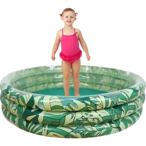 Inflatable Leaf Swimming Pools Inflatable Thicken Kiddie Pools Bubble Bottom Water Game Play Paddling Pool Ocean Ball Pool