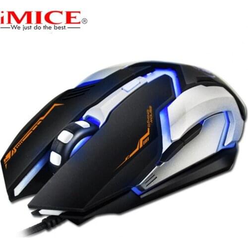 Wholesale IMICE V6s Gamer Mouse 2400DPI Resolution Strong USB Wire ABS Black Wired Mouse for Computer