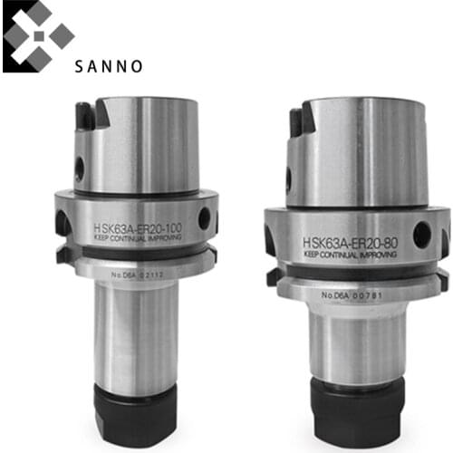 HSK63A-ER32 / HSK63A-ER40 high precision cnc machine tools holder cutter handle high speed cnc milling chuck