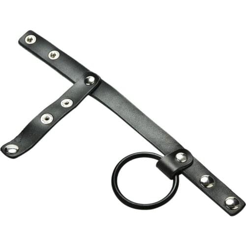 Adjustable Sex Toys For Male PU Leather Cock Rings Rubber Extender Penis Chastity Belt Cage Adult Games Penis Ring Delay Time