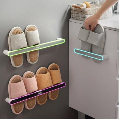 Self-Adhesive Bathroom Towel Holder Rack Wall Mounted Storage Hanger Door Organizer Hook Accessories Bath Wall Cabinet Holder