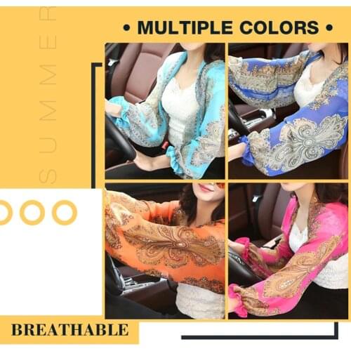 UV-proof Sleeve Shawl Breathable Sunproof Printed Women Sleeve Shawl for Oudtoor Riding Driving ALS88