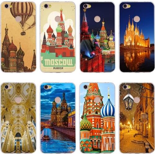 64H Welcome to the beautiful Moscow of Russia Silicone Soft Tpu Cover phone Case for xiaomi redmi 4a 6a 4x note 5a pro mi a1