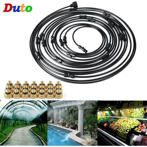 6/9/12/15/18m Outdoor misting Cooling system Patio Misting System Fan Cooler Water Mist Gardenhouse Spray Hot fog misting system