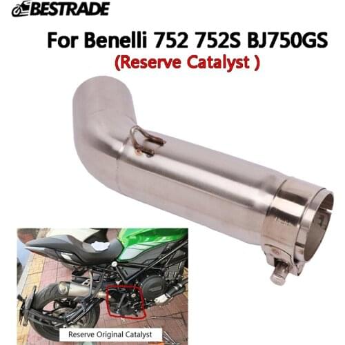 Mid Pipe For Benelli 752 752S BJ750GS All Years Motorcycle Exhaust Tip Middle Link Pipe Stainless Steel Slip On 51mm Mufflers